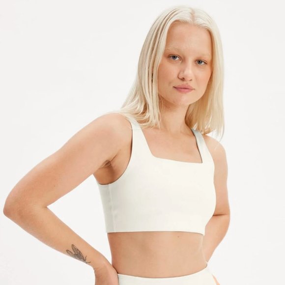 girlfriend collective Other - Girlfriend Collection // Tommy Cropped Bra // Color: White // Size: S